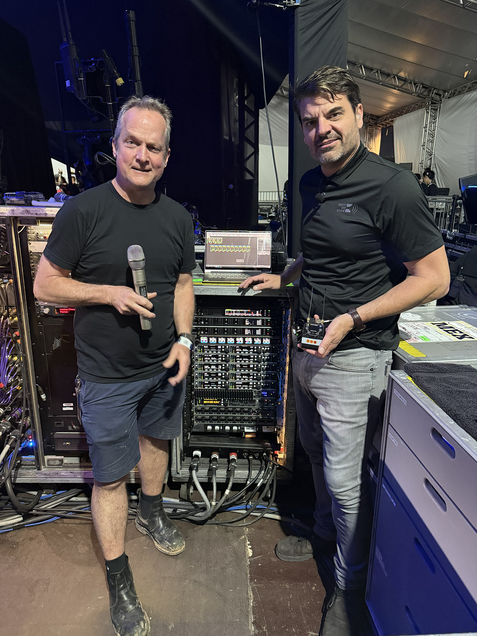 Lorde Tour FOH Engineerg Philip J Harvey And Monitor Engineer Kevin Glendinning With DPA And Wisycom Equipment